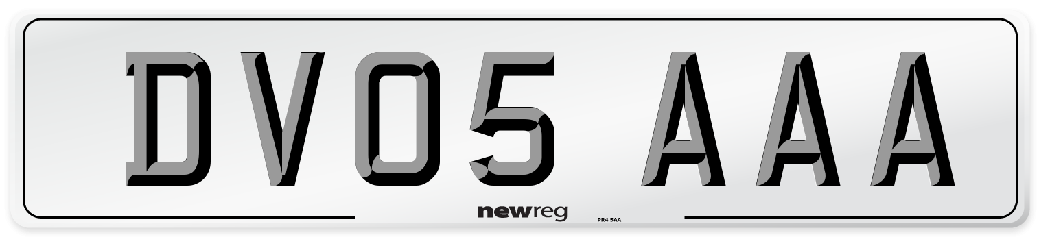 DV05 AAA Number Plate from New Reg